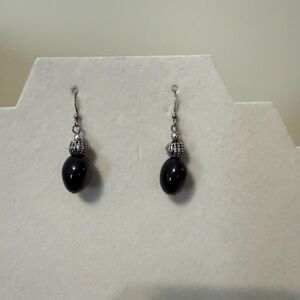 Black Drop Earrings